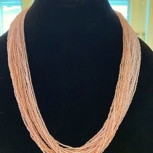 Multi strand beaded necklace